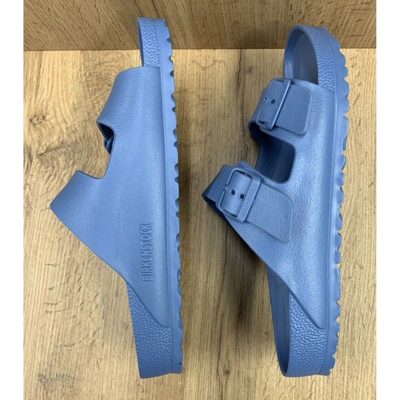 Birkenstock Arizona Sandals Men M8 Women L10 Sky Blue Authentic Made In Germany - Picture 11 of 16